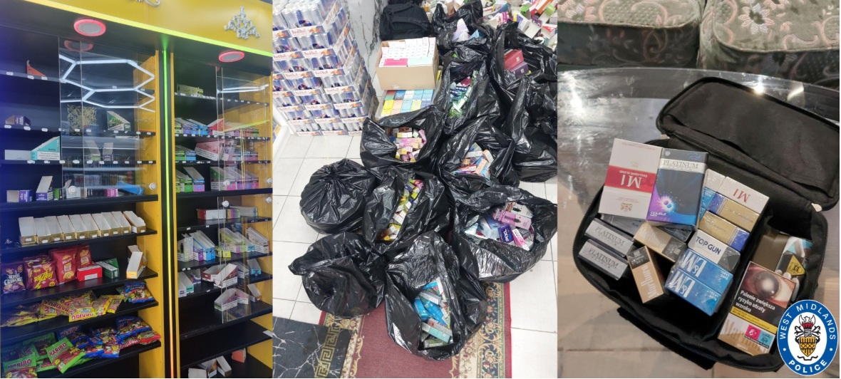 Illegal and counterfeit goods seized as Dudley officers crackdown on high  street shops