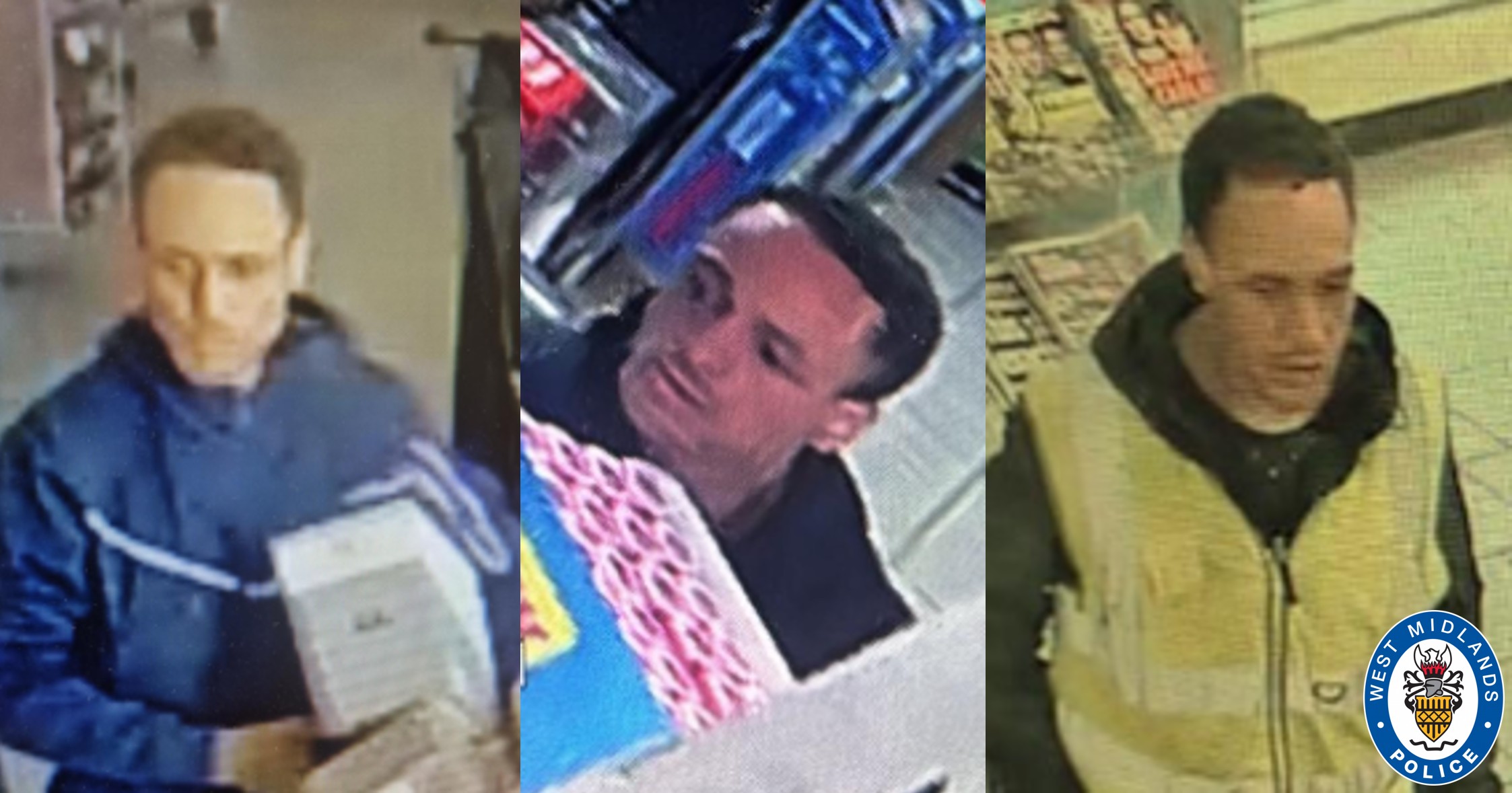 The suspect is caught on CCTV