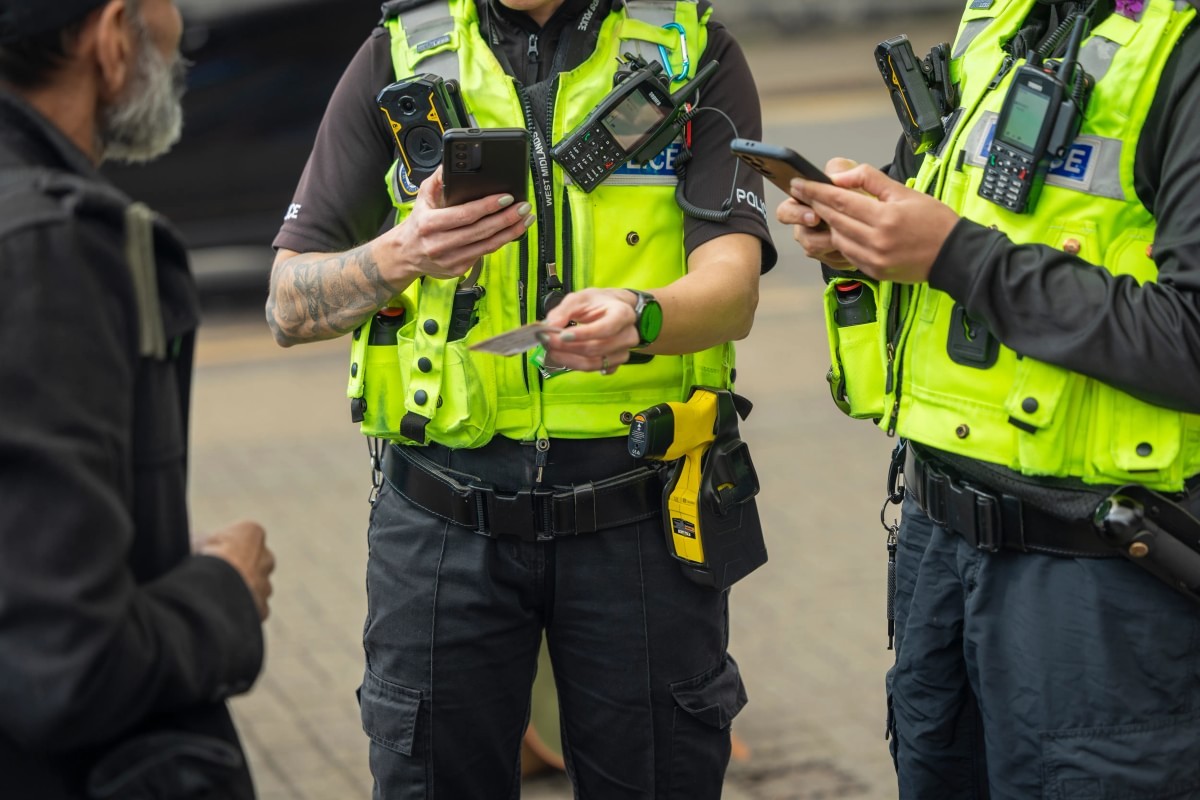 image of officers taking a statement