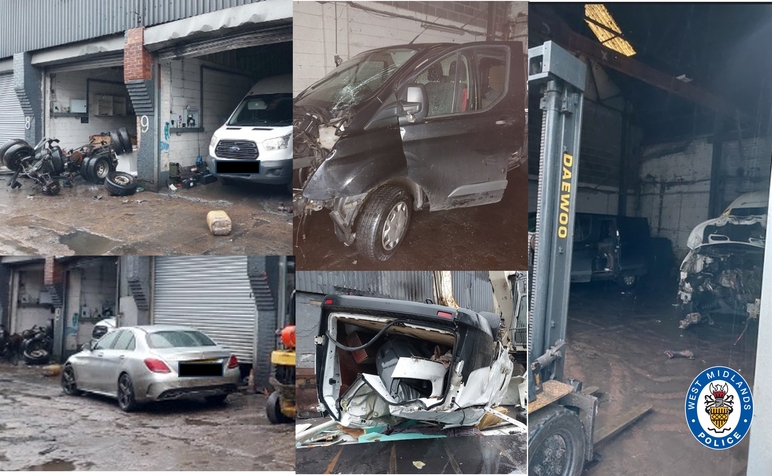 Five men arrested and stolen vehicles recovered in Willenhall