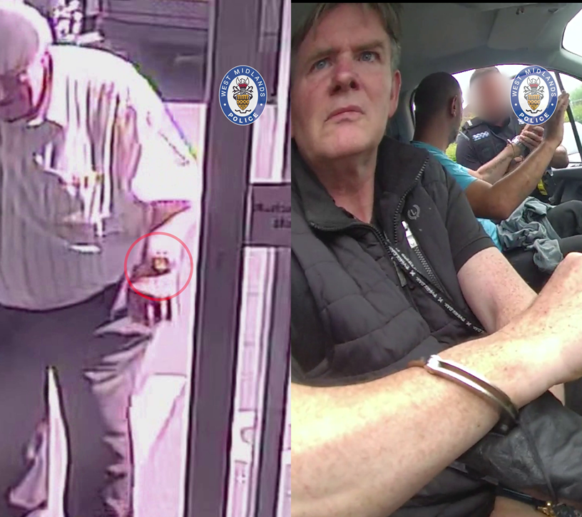 Neil O'Donnell (left) and the arrest of Tony Griffin