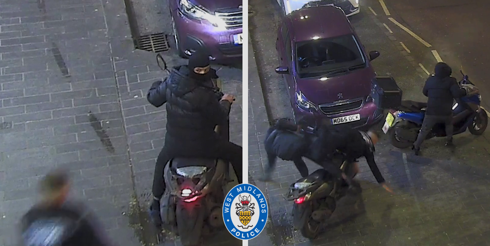 The PC tackles the man on a bike