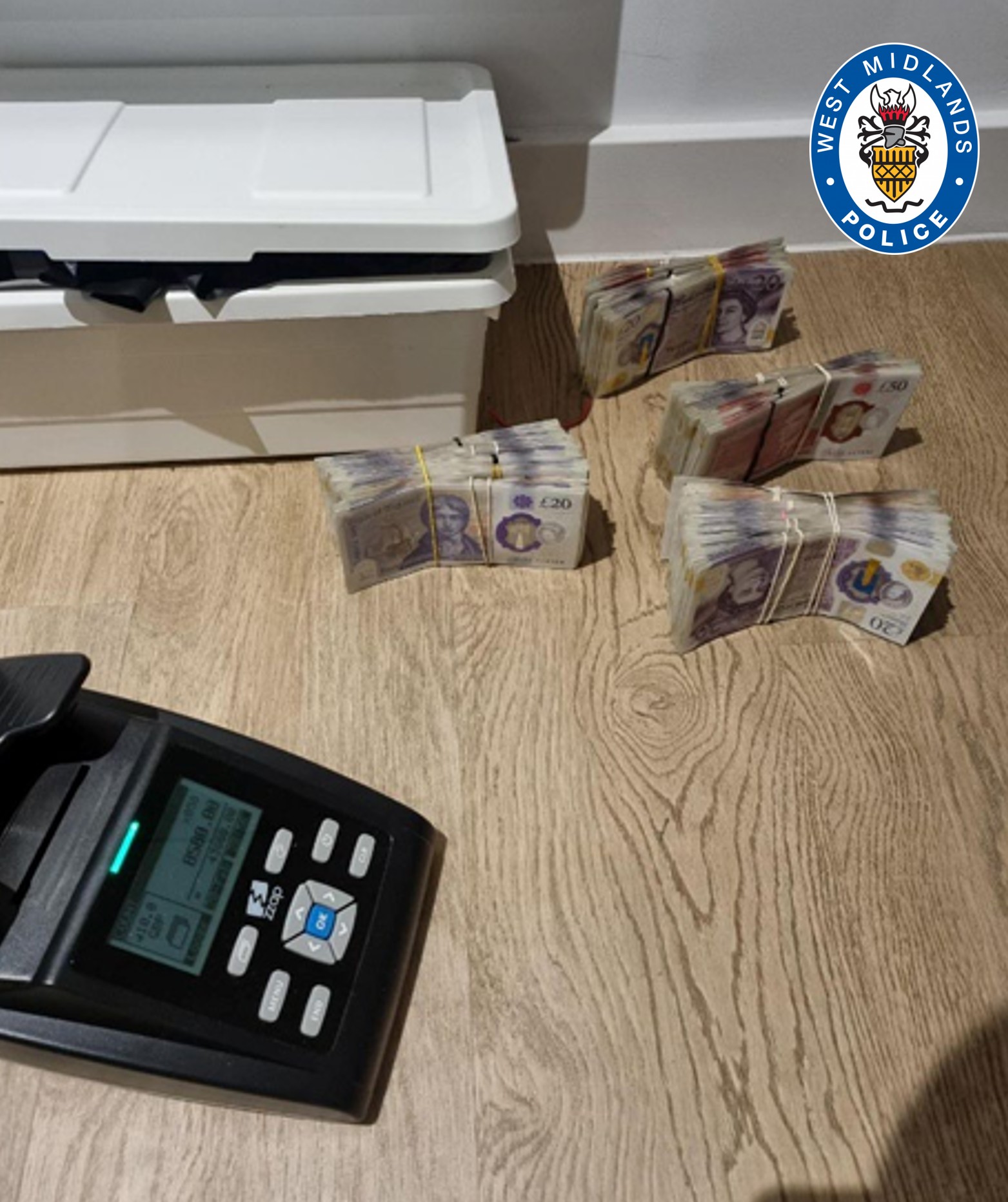 Seized cash