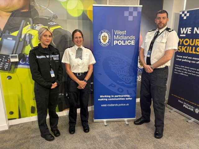 Insp Jennifer Hulston, Ch Insp Johanna Comer, and ACC Paul Drover