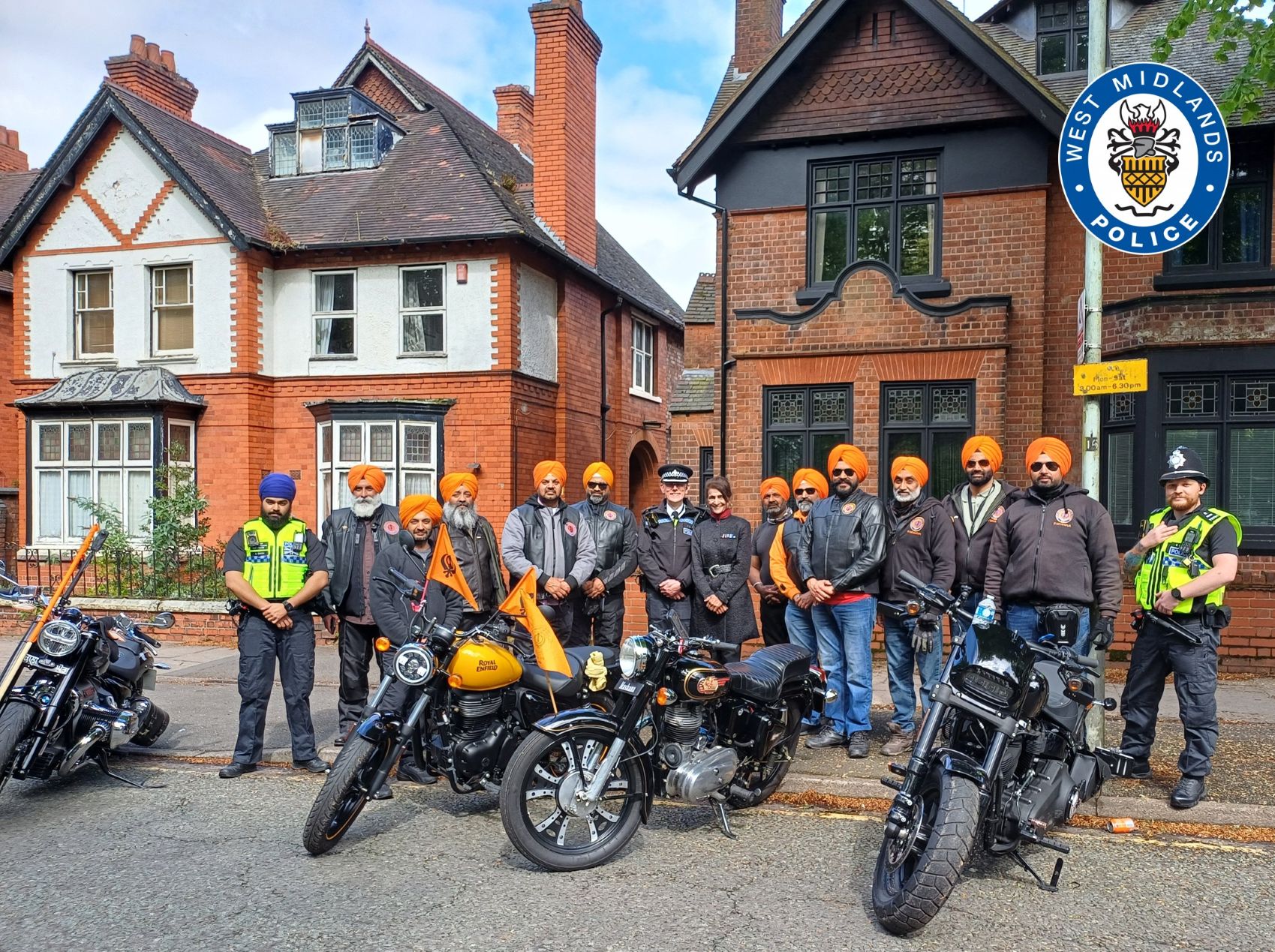 image of officers with men on bikes