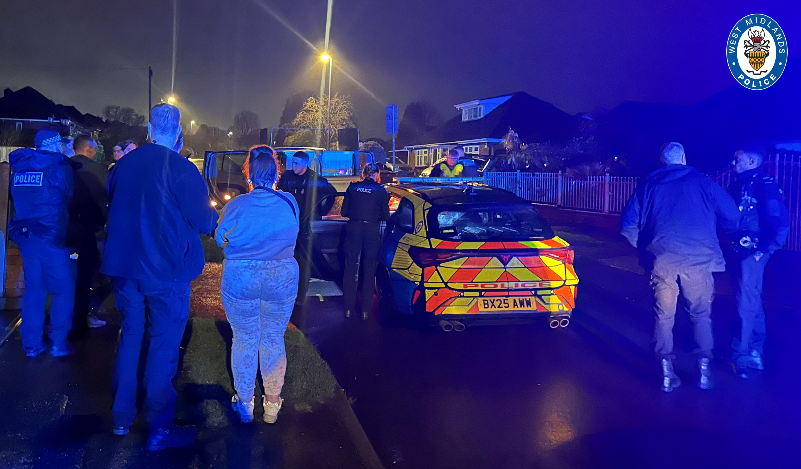 Our teams at work in Sutton in Erdington, watched by the public