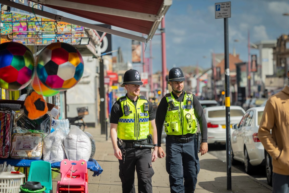 Police on the Soho Road as part of Operation Fearless