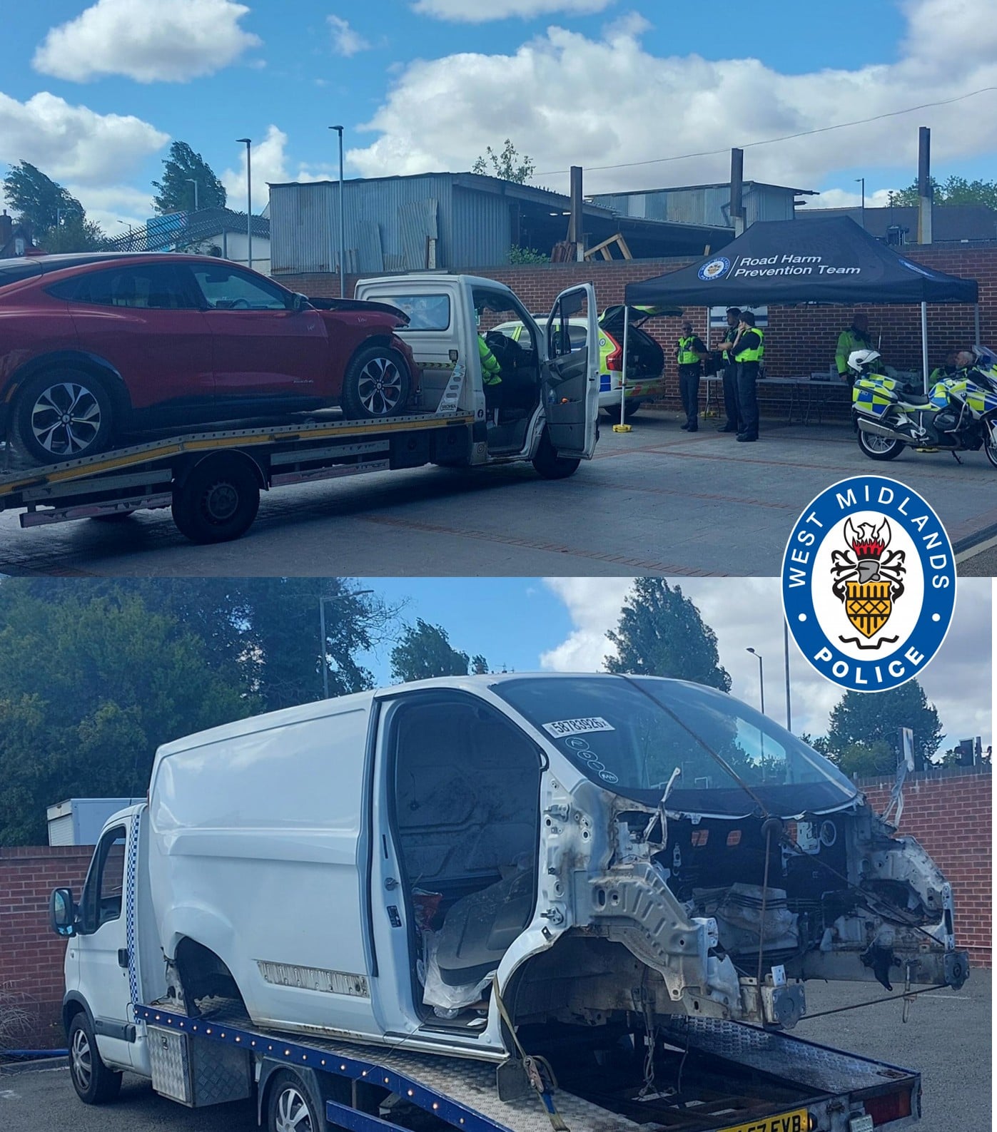 image of seized vehicles