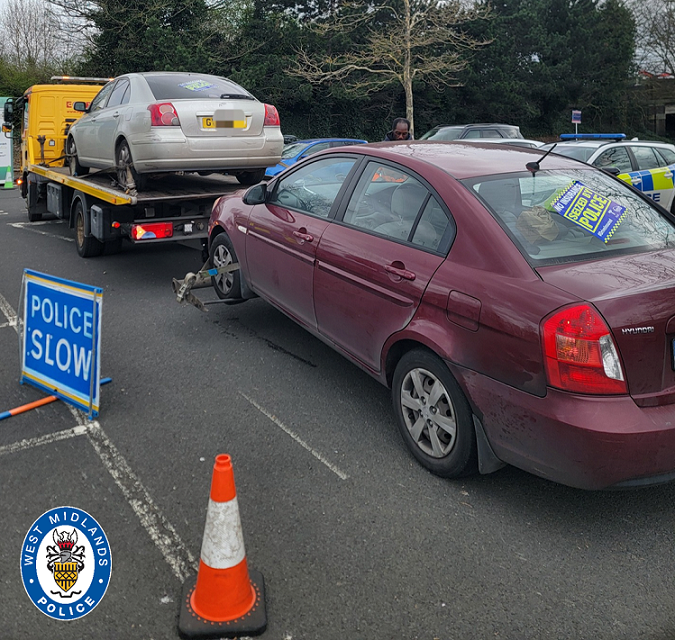 Two cars seized for being driven without insurance recently