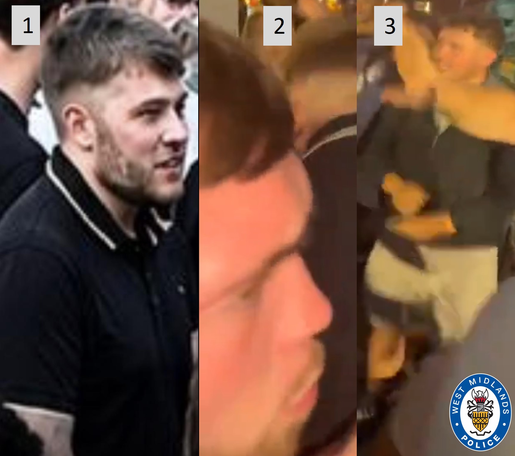 CCTV images of three men 