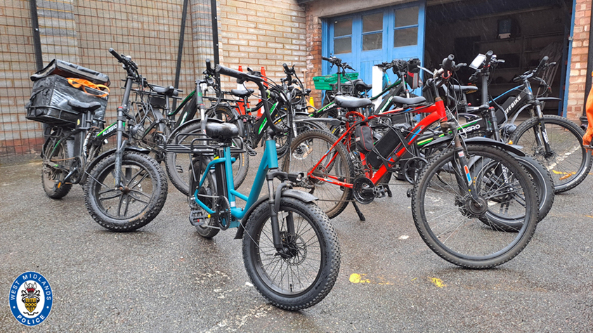 The bikes which were seized on Thursday and which are now being crushed