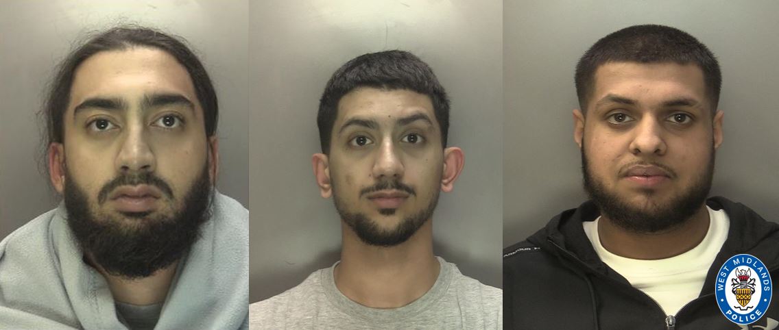 Five men were jailed for more than 65 years following shooting