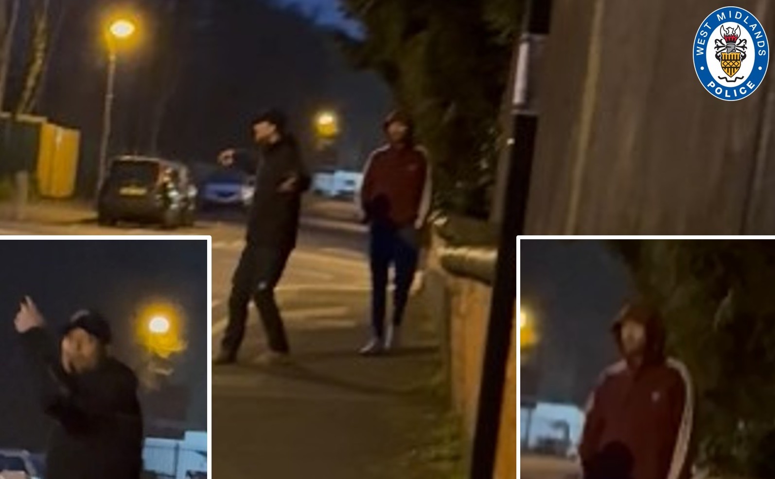 A collage of pictures showing men police would like to speak to