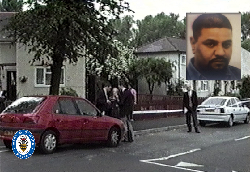 Zafar Medhi, and police at the scene of his murder