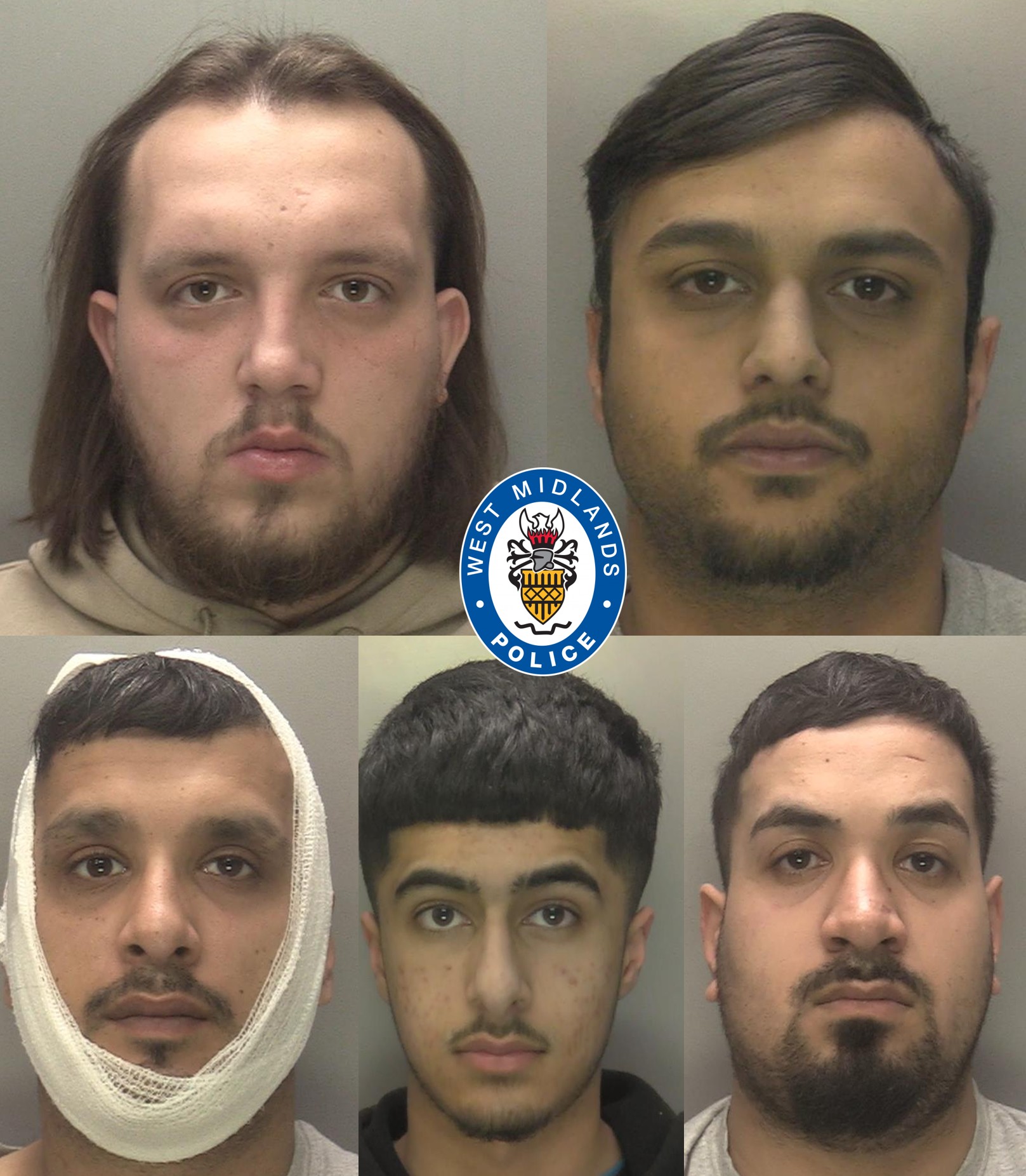 Five men jailed for violent disorder